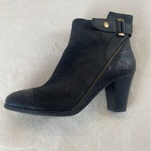 L’Artiste by Spring Step Suede & Black Leather Ankle Booties Size 40 EU/9 US EUC